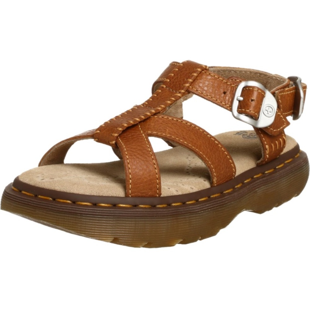 Dr. Martens Tan Leather Chunky Sandal Size 8 EUC